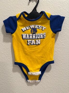 NBA Yellow and Blue 'Warriors Fan' One-Piece Bodysuit